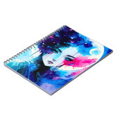 Moon Child Anime Fantasy Art Notizblock (Linke Seite)