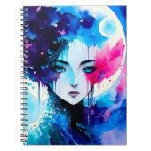 Moon Child Anime Fantasy Art Notizblock (Vorderseite)
