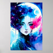 Moon Child Anime Fantasy Art Poster (Vorne)