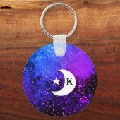 Moon Child Bleibe Wild Stars Monogram Fun Schlüsse Schlüsselanhänger (Rückseite)