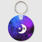 Moon Child Bleibe Wild Stars Monogram Fun Schlüsse Schlüsselanhänger (Rückseite)
