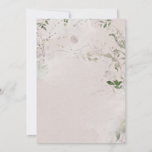 Moon Child | Boho Hippie Baby Shower Einladung (Rückseite)