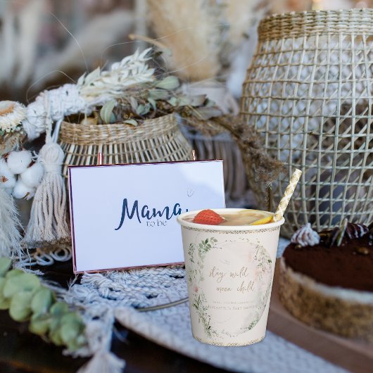 Moon Child | Boho Hippie Baby Shower Pappbecher
