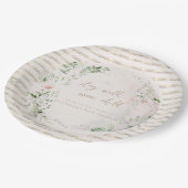 Moon Child | Boho Hippie Baby Shower Pappteller (Schrägansicht)