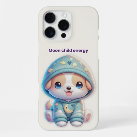 Moon Child Energy Dog Case iPhone Hülle (Rückseite)