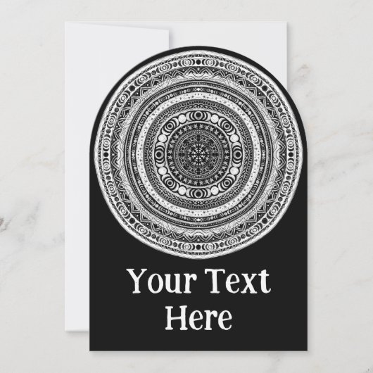 Moon Child Mandala Triple Moon Hexe Einladung (Vorderseite)