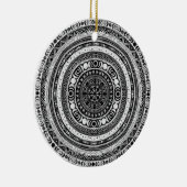 Moon Child Mandala Triple Moon Hexe Keramik Ornament (Rechts)