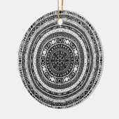 Moon Child Mandala Triple Moon Hexe Keramik Ornament (Links)