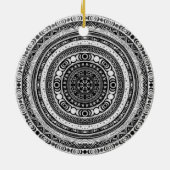 Moon Child Mandala Triple Moon Hexe Keramik Ornament (Hinten)