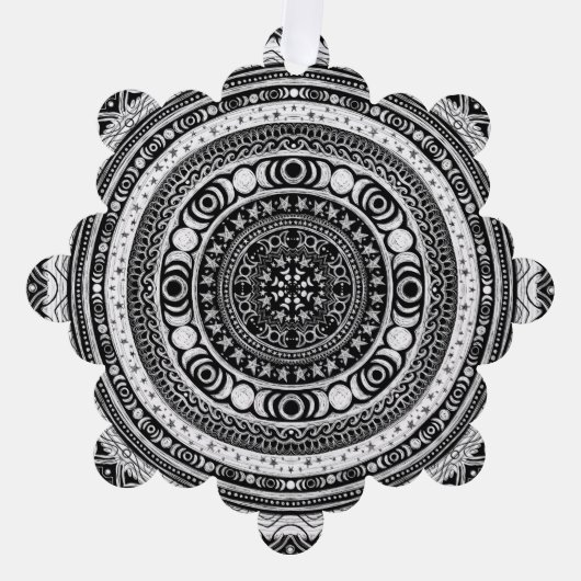Moon Child Mandala Triple Moon Hexe Ornament Karte (Vorderseite)