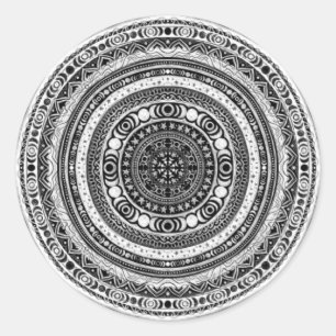 Moon Child Mandala Triple Moon Hexe Runder Aufkleber