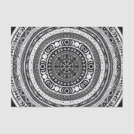 Moon Child Mandala Triple Moon Hexe Seidenpapier (Vorderseite)