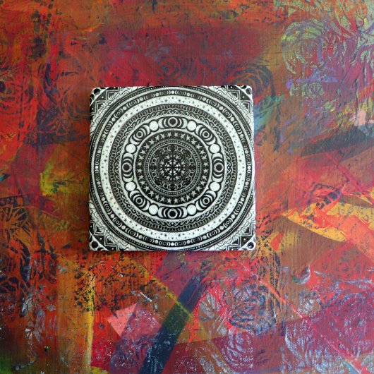 Moon Child Mandala Triple Moon Hexe Steinuntersetzer