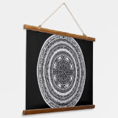 Moon Child Mandala Triple Moon Hexe Wandteppich Mit Holzrahmen (Gewinkelt)