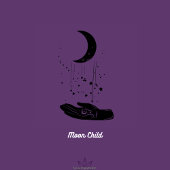 Moon Child Round Wall Clock Runde Wanduhr