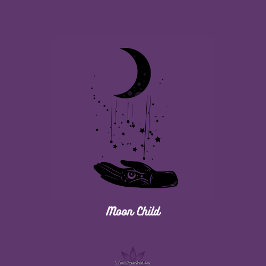 Moon Child Round Wall Clock Runde Wanduhr