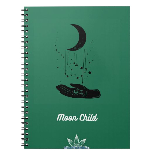 Moon Child Spiral Foto Notebook Notizblock (Vorderseite)