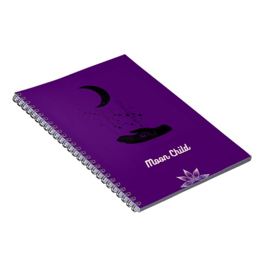 Moon Child Spiral Foto Notebook Notizblock (Rechte Seite)