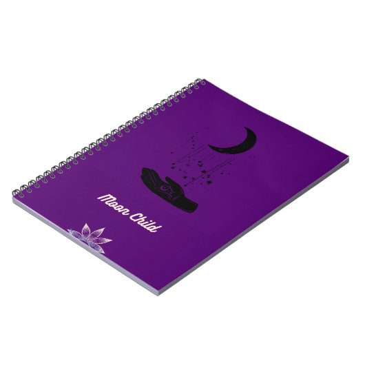 Moon Child Spiral Foto Notebook Notizblock (Linke Seite)