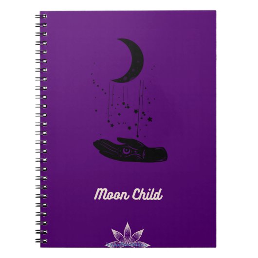 Moon Child Spiral Foto Notebook Notizblock (Vorderseite)