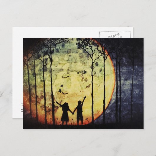 Moon Children Postkarte (Vorne/Hinten)