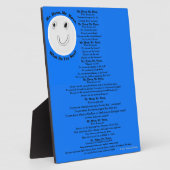 Moon Children's Gedicht Blue Black Fotoplatte (Seite)