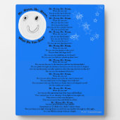 Moon Children's Gedicht Blue White Stars Fotoplatte (Vorderseite)