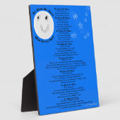 Moon Children's Gedicht Blue White Stars Fotoplatte (Seite)