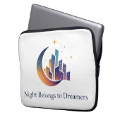 Moon City Dream Illustration Laptopschutzhülle (Vorderseite Links)