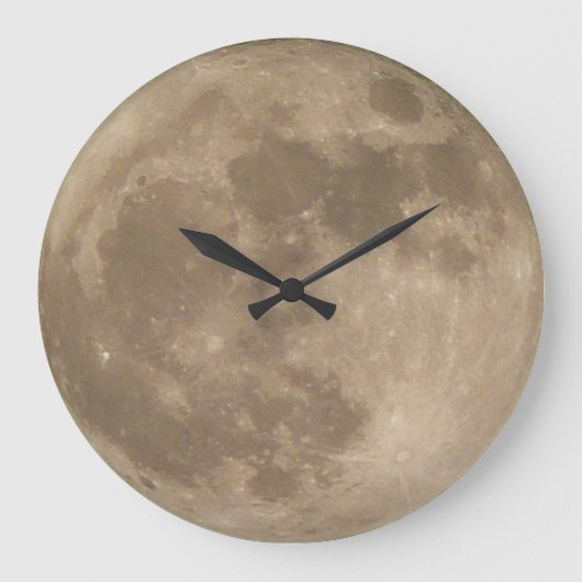 Moon Clock Full Moon Wall Clocks Decor Ohrs Große Wanduhr (Vorderseite)