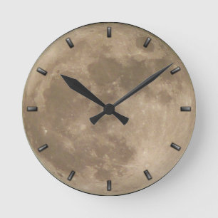 Moon Clock Full Moon Wall Clocks Supermoon Decor Runde Wanduhr