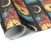 Moon Clock Geschenkpapier (Rolleneckpunkt)