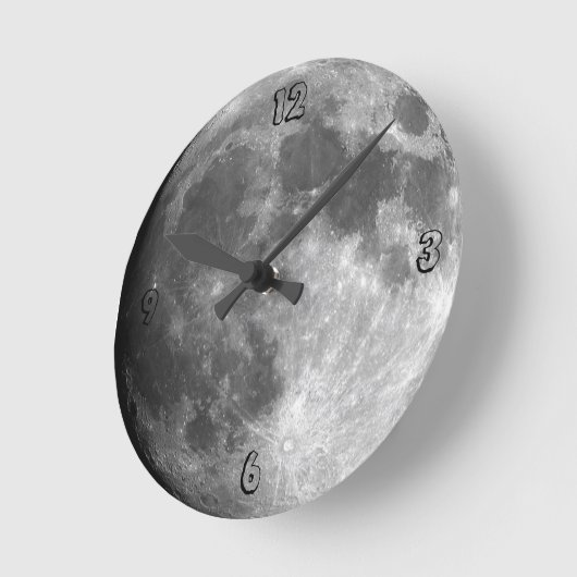 Moon Clock Runde Wanduhr (Winkel)