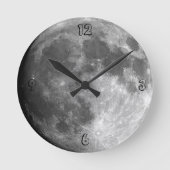 Moon Clock Runde Wanduhr (Vorderseite)