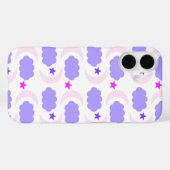 Moon Cloud Stars Dunkles Lila rosa Muster Case-Mate iPhone Hülle (Rückseite (Horizontal))