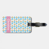 Moon Cloud Stars Imitats Gold Glittern Personalisi Gepäckanhänger (Rückseite horizontal)