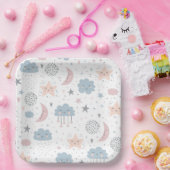 Moon Clouds Babydusche Pappteller (Party)