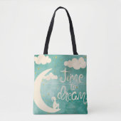 Moon Clouds Inspirierend Dream Quote Tasche (Vorderseite)