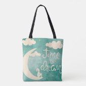 Moon Clouds Inspirierend Dream Quote Tasche (Rückseite)