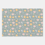 Moon Clouds Stars Geschenkpapier Set (Vorderseite 2)