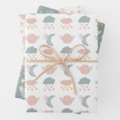Moon Clouds Stars Geschenkpapier Set (Beispiel)