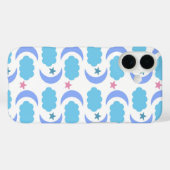 Moon Clouds Sternmuster Blau Lila Case-Mate iPhone Hülle (Rückseite (Horizontal))