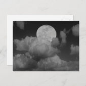 Moon & Clouds über Kansas Postkarte (Vorne/Hinten)