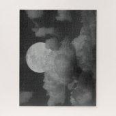 Moon & Clouds über Kansas Puzzle (Vertikal)