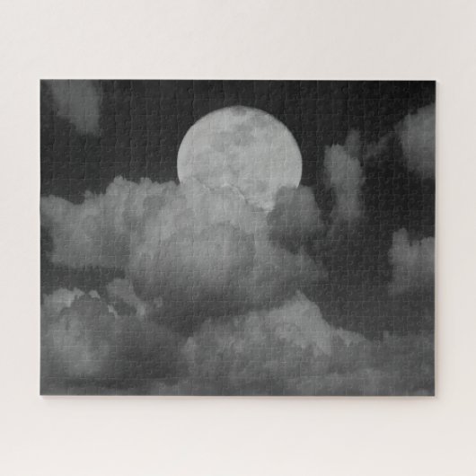 Moon & Clouds über Kansas Puzzle (Horizontal)