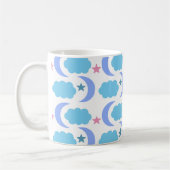 Moon Clouds und Stars Blau Lila Kaffeetasse (Links)