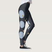 Moon Constellation Blue Yoga Muster Legging Leggings (Rechts)