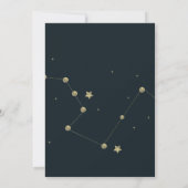 Moon Constellation Gold Celestial Blue Wedding Einladung (Rückseite)