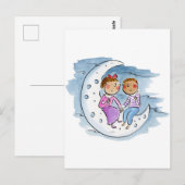 Moon Couple Postkarte (Vorne/Hinten)