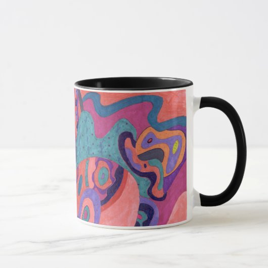 Moon Crashers, Abstrakt Art Tasse (Rechts)